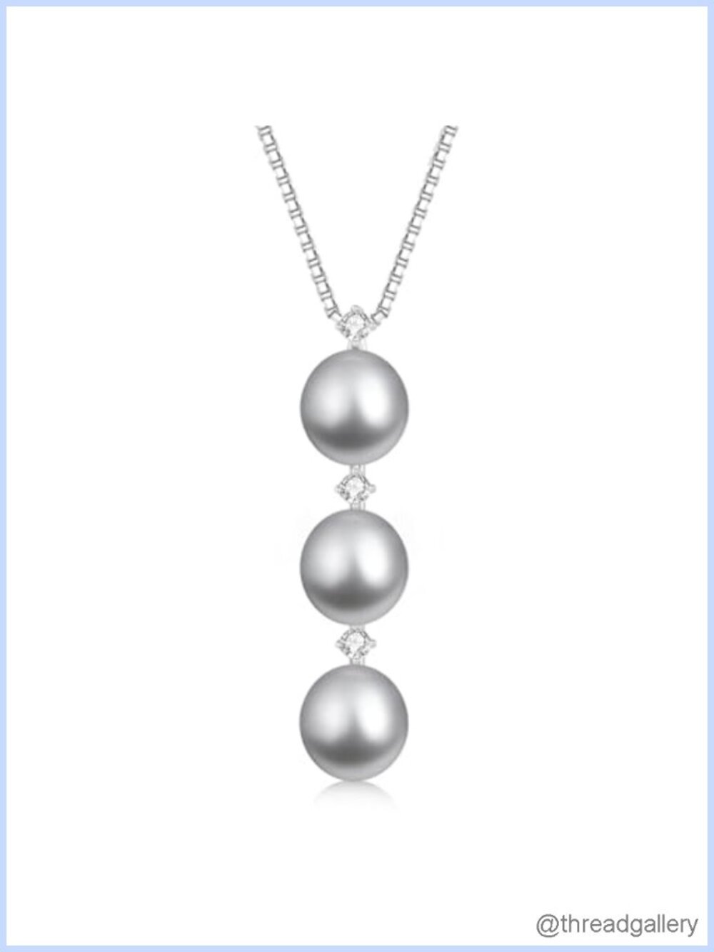 925 Sterling Silver Pearl Necklace for Women, 18K Gold Plated Pendant